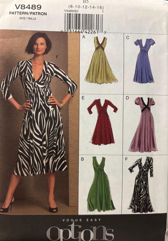Vogue Patterns Robe Jeune Femme: - Modèle B5 (8-10 - 12-14