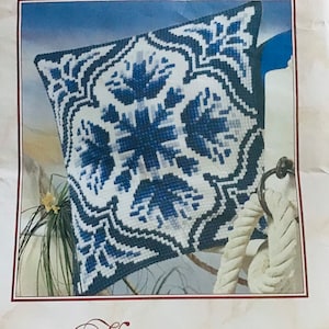 Vintage Verachtert Needlepoint Cross Stitch Pillow Kit - Sealed - - 16 x 16&quot; 40 x 40 cm - Kit is Open