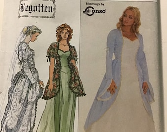 Sewing Pattern Simplicity 8623 Women’s begotten Dress Gown Costume Fashion Size 12-14-16 - Uncut