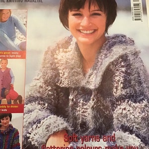 Sandra The Knitting Magazine January 2005 Women’s Hooded Cardigan, Sweater, Stole Girls Dress, Socks
