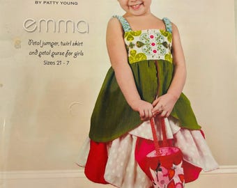 Sewing Pattern Modkid Emma Child’s Girls’ Petal Jumper Dress by Patty Young - Size 2-3-4-5-6-7 Uncut FF - Original Not PDF