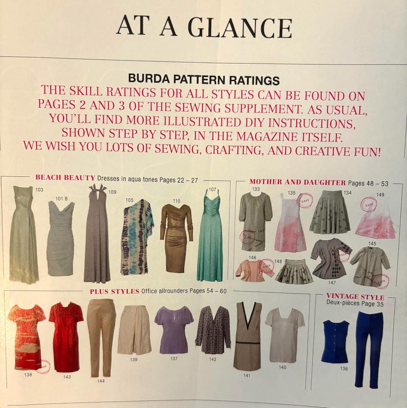 Burda Magazine May 2013 Sewing Pattern Women's Dress - English ...