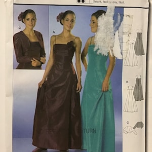 Schnittmuster Burda 9760 Damen Abendkleid und Bolero Jacke - Größe 11-12-13-14-15-16 Uncut FF
