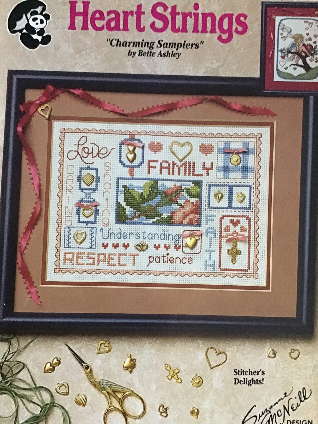 Heart Strings Cross Stitch Pattern Charming Samplers di Bette Etsy Italia