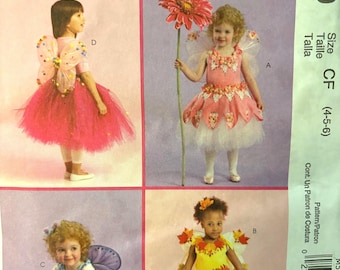 Sewing Pattern McCall’s 5950 Girl’s Fairy Costume  Size 4-5-6 - Uncut FF