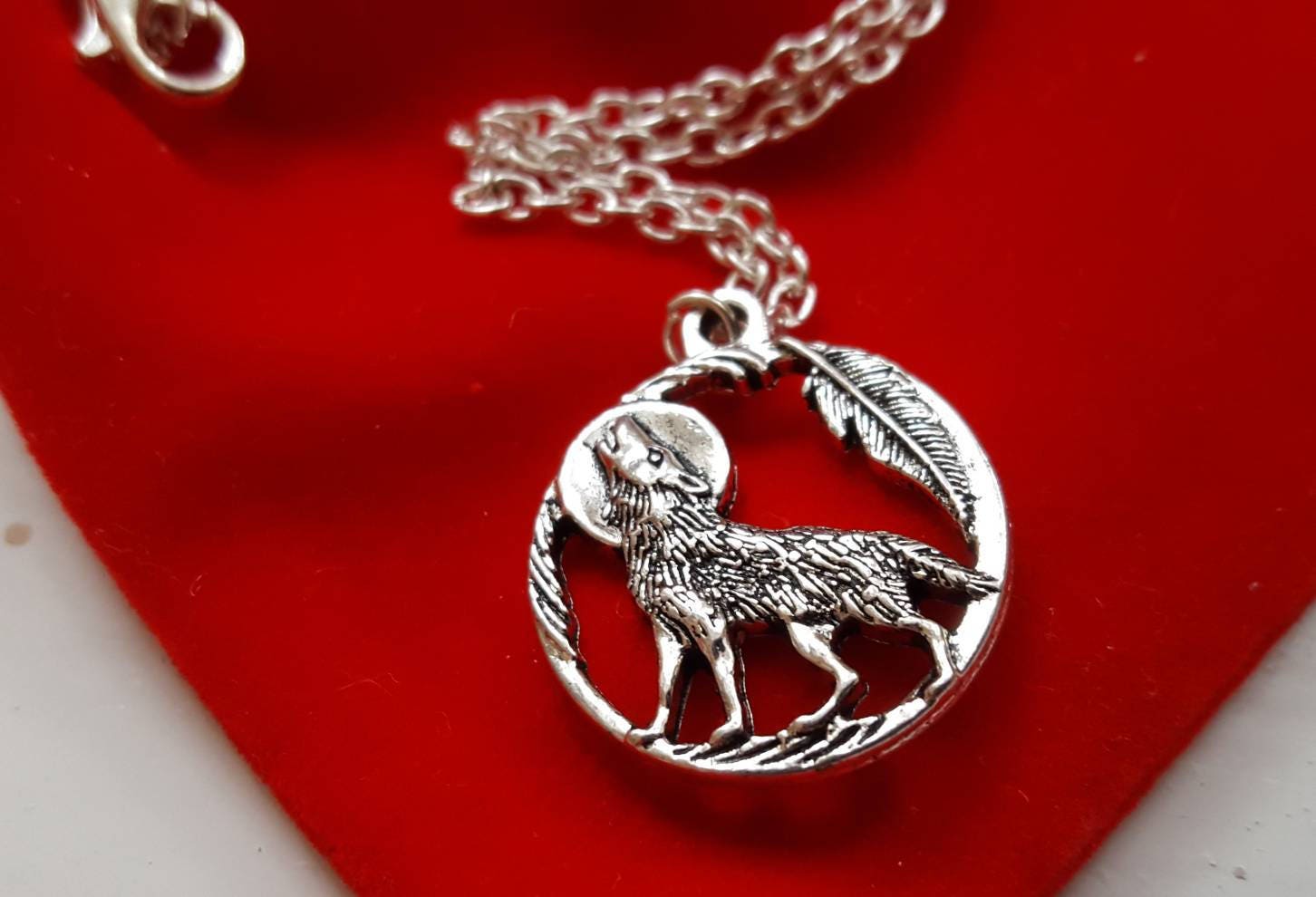 SALE Wolf necklace werewolf gift howling wolf jewellery wolf Etsy