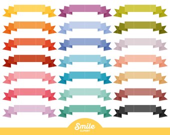 ribbon banner clipart folded