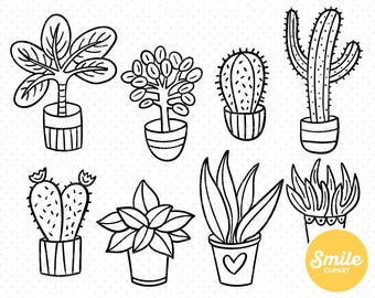 Cactus outline | Etsy