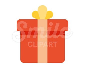 Red gift box with bow birthday surprise present vector illustration - 00043