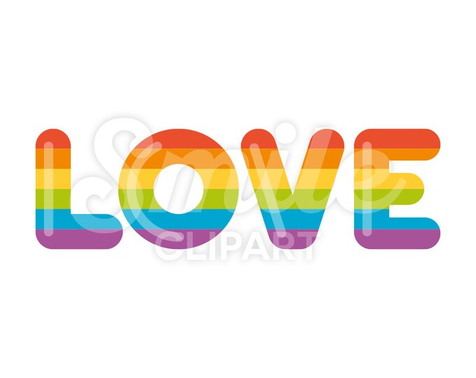 Love pride letters rainbow LGBTQ vector illustration - 00031