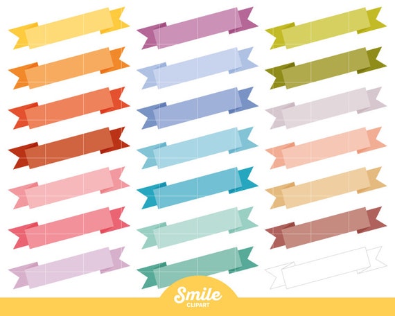 ribbon banner clipart folded