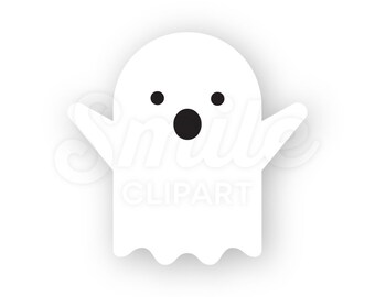 Cute ghost boo halloween vector illustration - 00006