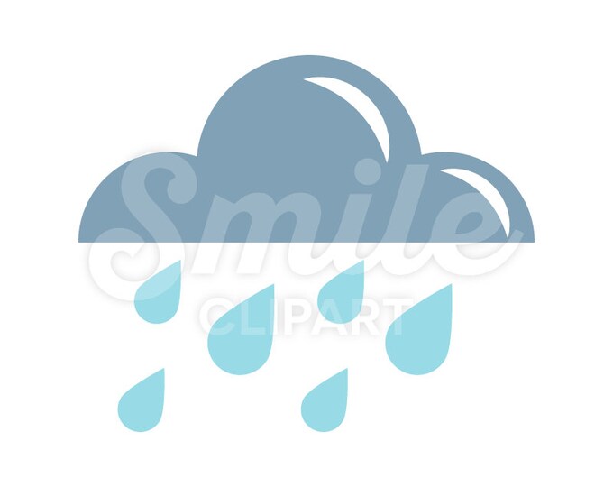 Rain weather raindrops rainy day cloud vector illustration - 00021