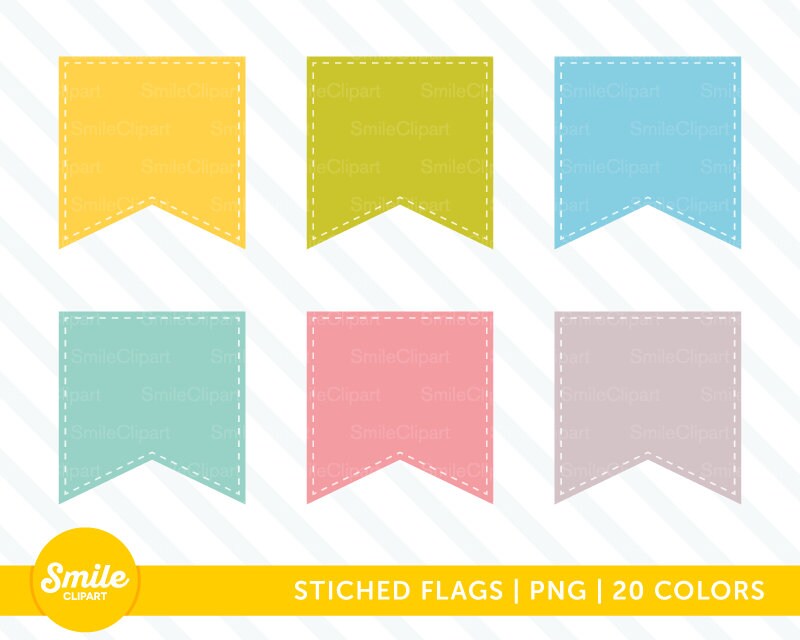 Stitched Flag Clipart PNG 00033 Etsy