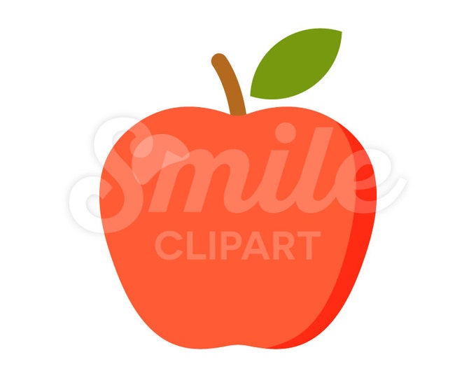 Red apple fruit vector illustration - 00046