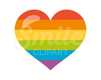 Pride heart rainbow LGBTQ love vector illustration - 00049