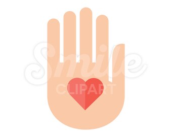 Hand with heart stop loving boundaries vector illustration - 00041