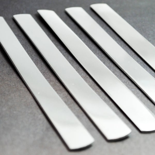 1/2" Wide Aluminum Bracelet Blanks - 5, 10 or 25 - 12g Hard Temper Aluminum - Hand Stamping Blanks, Jewelry Supplies