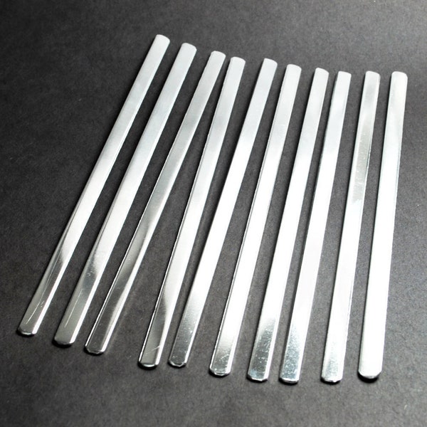 Vingt ébauches d’anneau extra skinny en aluminium 1100 1/8 « - Grand 14g - Tumbled and Polished - Fournitures d’estampage à la main