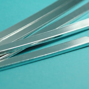 One Hundred! 1100 Aluminum 1/4&quot; Wide Bracelet Blanks - Extra Thick 12g - Tumbled and Polished - Hand Stamping Supplies