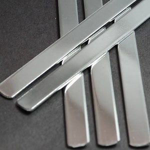 Ten 3/8&quot; x 6&quot; Extra Thick 12g Aluminum Bracelet Stamping Blanks - 1100 Aluminum - Stamping Supplies, Jewelry Supplies