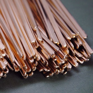 Twenty-five 1/8&quot; Copper 16g Bracelet Blanks - 1/8&quot; x 6&quot; Skinny Cuff Blanks For Hand Stamping