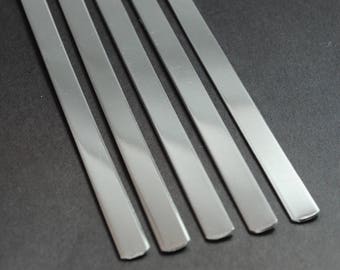 Ten 3/8" x 6" 14g Aluminum Bracelet Stamping Blanks - 1100 Aluminum - Stamping Supplies, Jewelry Supplies