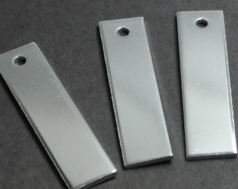 Femtio nyckelringsämnen i aluminium - 1,25 cm x 5 cm - 14 g, 1100 livsmedelssäker aluminium