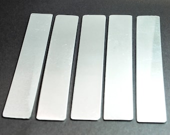 Venticinque larghi 1" x 6" 14g braccialetti in alluminio grezzi - Alluminio 1100 - Grezzi per stampaggio a mano, forniture per gioielli, grezzi per polsini