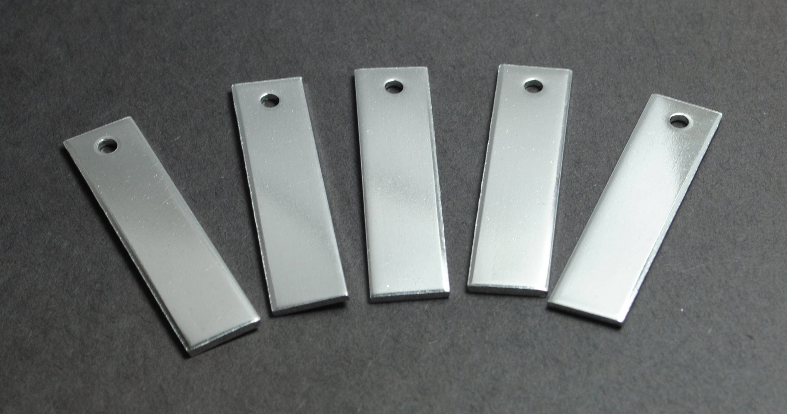 Digital Grafx Aluminum Key Chain Blanks – 50 Pieces, Two-Sided White, 1.6" X 2.25", For Dye Sublimation, Made In USA