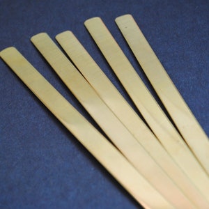 Ten Red Brass 5/16&quot;x 6&quot;  Bracelet Blanks, 18g Stamping Blanks, Jewelry Making and Handstamping Supplies