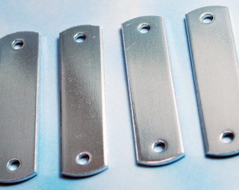 Twenty-five Aluminum ID Tags - 1/2" x 2"- 16g Aluminum Stamping Blanks