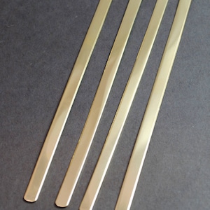 Twenty-five Red Brass 1/4&quot;x 6&quot;  Bracelet Blanks, 16g Stamping Blanks, Jewelry Making and Handstamping Supplies