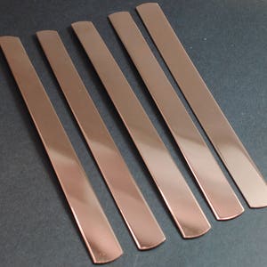 Ten 1/2&quot; x 6&quot;  Wide 16g Copper Bracelet Blanks - Handstamping Blanks, Jewelry Supplies