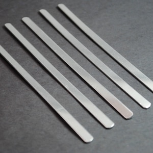 Tien losse trekstangen van 1/4&quot; x 5&quot; - 18 g 3003 aluminium - handstempels, sieradenbenodigdheden