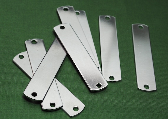 Fifty Extra Long Aluminum ID Tags 1/2