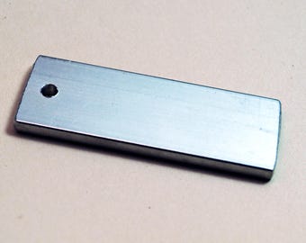 Tio tjocka borstade aluminiumstångsämnen - 3/4" x 2" - 8g aluminiumnyckelringsstångsämnen