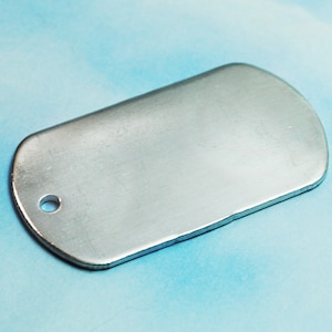 Vijf, tien of twintig - vijf aluminium dog tag sleutelhanger blanks - 1 3/16 &quot; x 2 1/8 &quot; - 14g hard temper, 1100 voedsel veilig aluminium