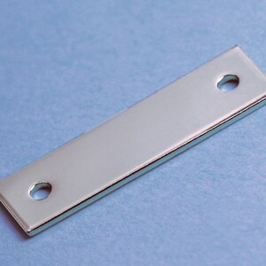 Ten Small Aluminum ID Tags With Straight Ends - 1/2&quot; x  1 1/2&quot;- 16g Aluminum Stamping Blanks