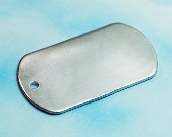 Fifty aluminium nyckelringsblanka för hundbricka - 4,5 x 6,5 cm - 14 g, 1100 livsmedelssäker aluminium