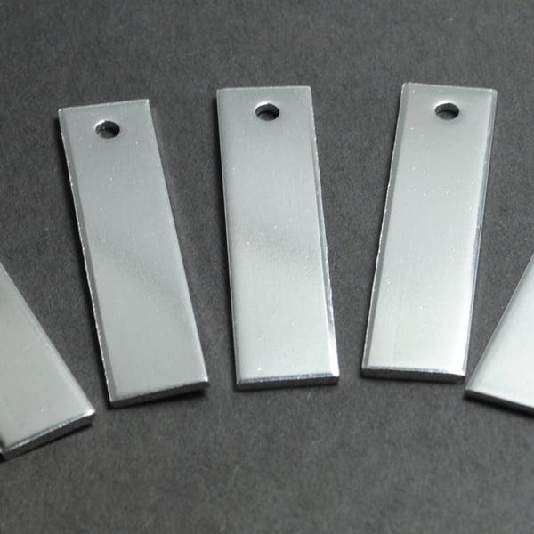 STURDY Five, Ten or Twenty - Five Aluminum Keychain Blanks - 1/2" x 2" - 12g Hard Temper Aluminum - Hand Stamping Supplies, Metal Blanks