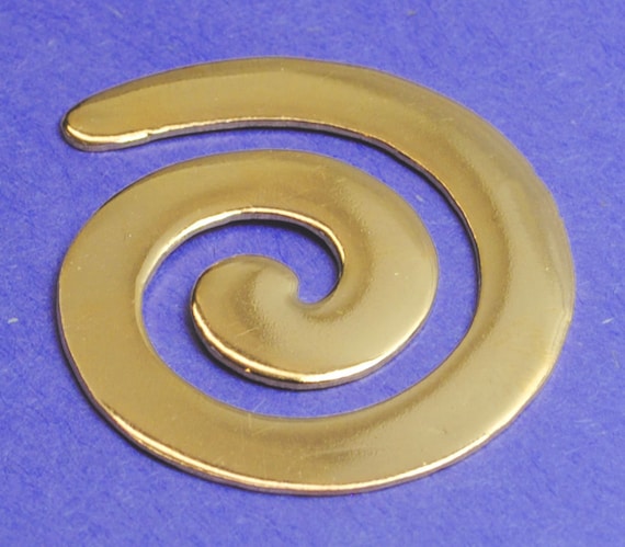 Twenty-Five 20g Brass Spiral Stamping Blanks Hand Stamping Blanks,  Pendant Jewelry, Stamping Supplies