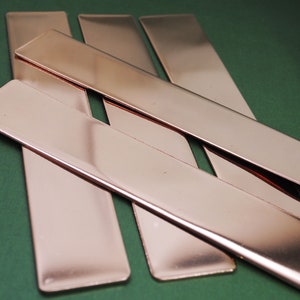 Twenty- Five Wide 1&quot; x 6&quot; 18g Copper Bracelet Blanks - Handstamping Blanks, Jewelry Supplies, Cuff Blanks