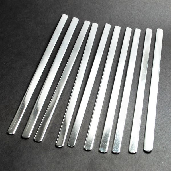 Vijf, Tien of Vijfentwintig 1100 Aluminium 1/4" Brede Armband Blanks - 14g - Getrommeld en gepolijst - Handstempelbenodigdheden