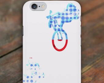 Telefoonhoesje Mountain Biker Art, sportcadeau