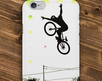 Telefoonhoesje mountainbike Trick Art, sportcadeau