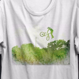 Boy Bike Shirt, Mens Bike Shirt, Mountain Bike Shirt, Mountain Bike Art, Boy BMX Shirt, Mountain Biker Gift, Cyclist T-shirt, BMX T-Shirt