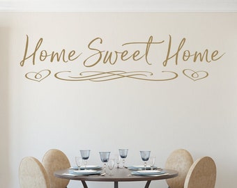 Home sweet home decal, Home sweet home wall decal - Home sweet home vinyl decal - Entryway decor - Entryway decal - Entryway vinyl decal