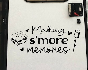 Making S'more Memories RV Decal: Camper Door, Tire Cover