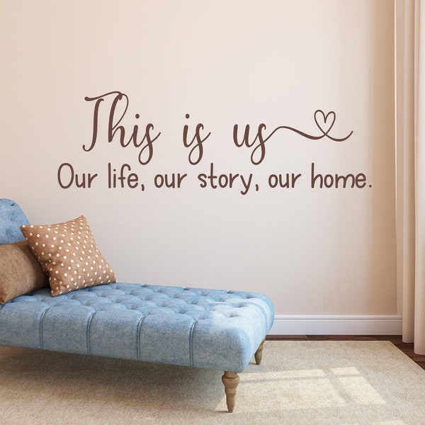 This Is Us Decal - Wall decal - Our life our story our home - Gallery Wall Decor